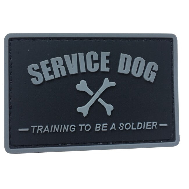 WARAGOD Service dog PVC нашивка, черно сива