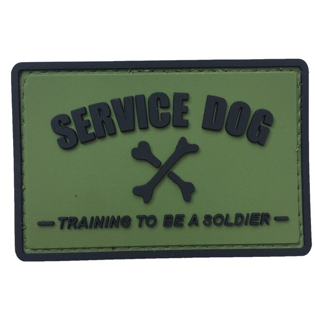 WARAGOD Service dog PVC нашивка, черно зелена
