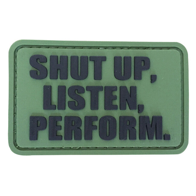 WARAGOD Shut up PVC нашивка, зелена