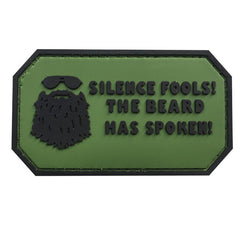 WARAGOD Silence Fools PVC našitek, zelena