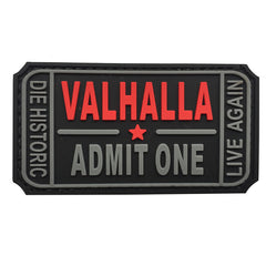 WARAGOD Valhalla Admit PVC črn našitek