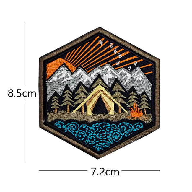 WARAGOD Mountain Camping бродирана нашивка 03