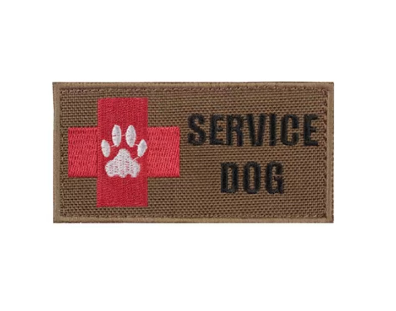 WARAGOD Service Dog Rescue Team нашивка с бродерия, койотово кафяв