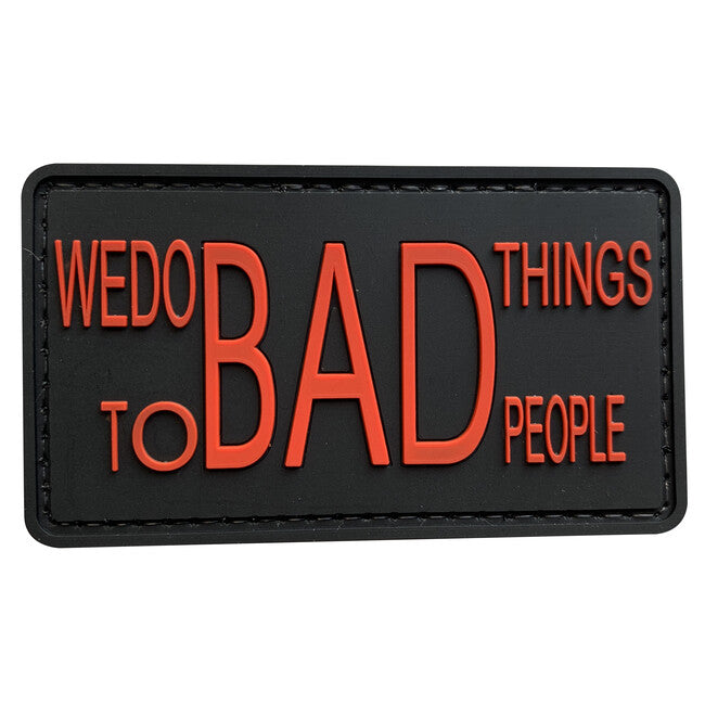 WARAGOD We do BAD Things PVC нашивка, червена