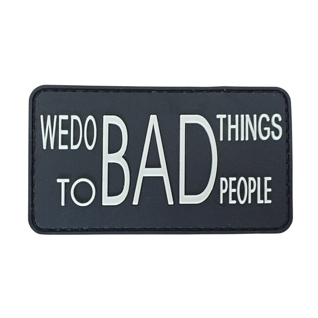 WARAGOD We do BAD Things PVC нашивка, черна