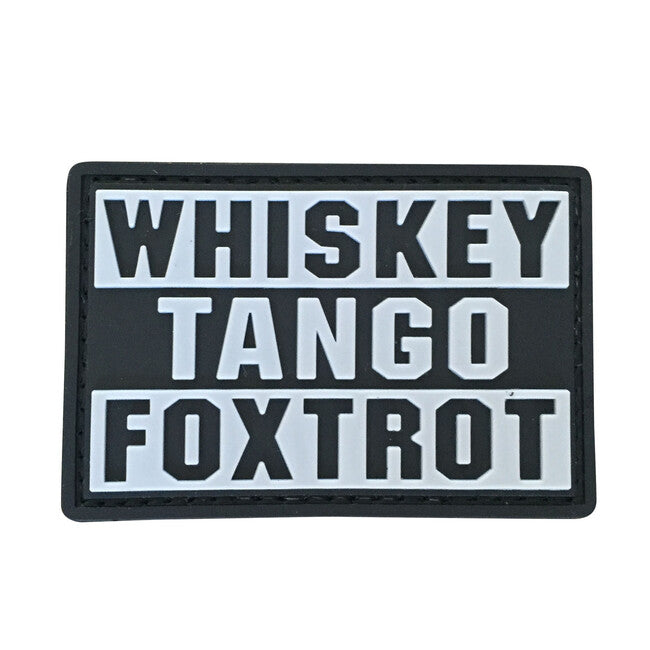 WARAGOD Whiskey Tango нашивка PVC, черно сива