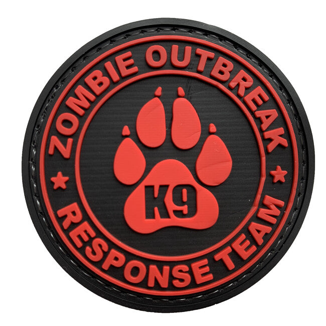 WARAGOD Zombie Outbreak нашивка PVC, червена