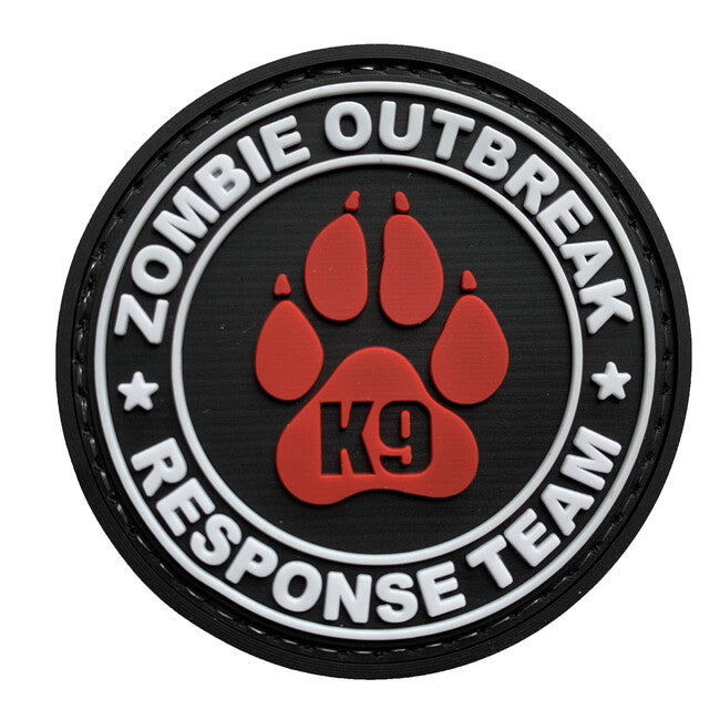 WARAGOD Zombie Outbreak PVC нашивка, черна червена