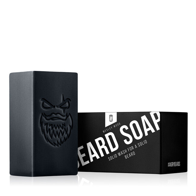 Angry Beards Wesley Wood сапун за брада 50 g, черен