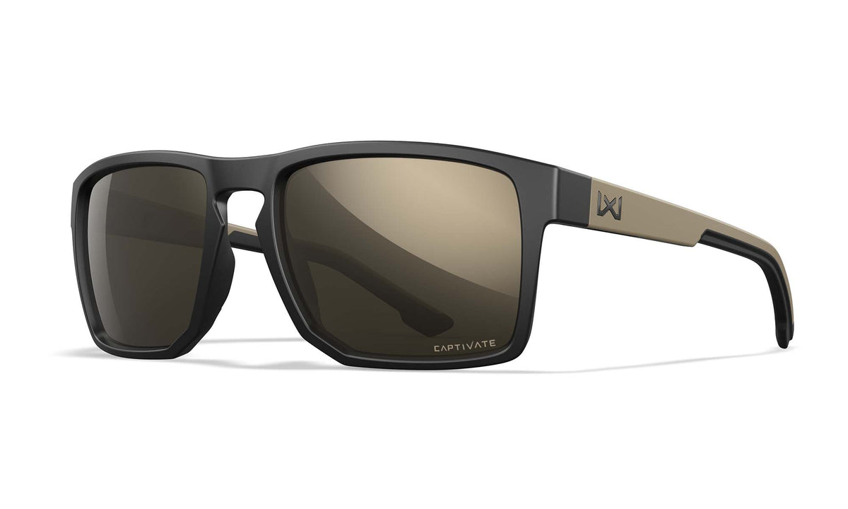 Wiley X Founder slnečné okuliare, Matte Black-Tan / CAPTIVATE Polarized Tungsten Mirror
