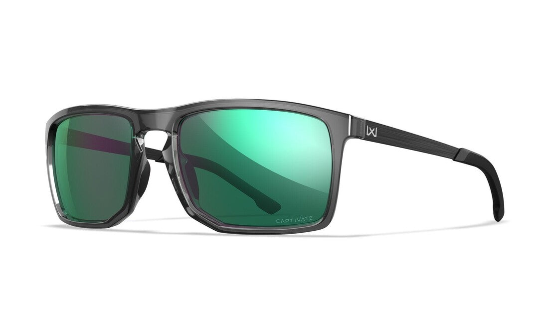 Wiley X Axe слънчеви очила Captivate Polarized Green Mirror/ Gloss Crystal Grey