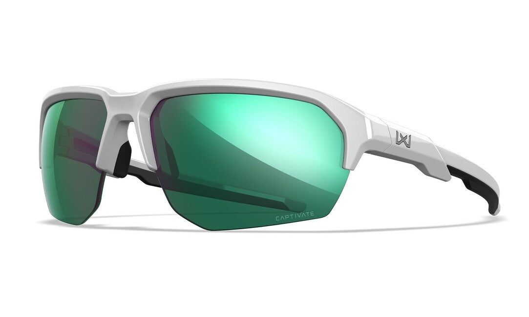Wiley X Jakl слънчеви очила Captivate Polarized Green Mirror/ Polished White