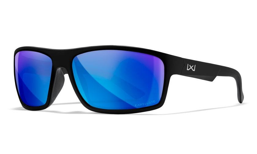 Wiley X Peak слънчеви очила Captivate Polarized, матно черни, синьо огледално
