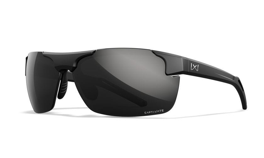 Wiley X Prime слънчеви очила Captivate Polarized, мат черни, черно огледало