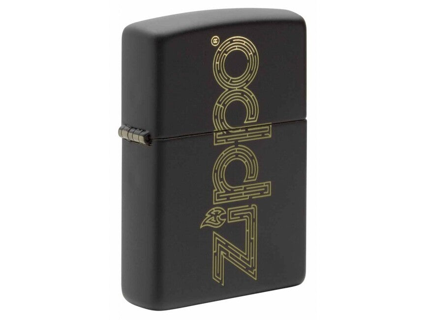 Zippo бензинова запалка с надпис, черна