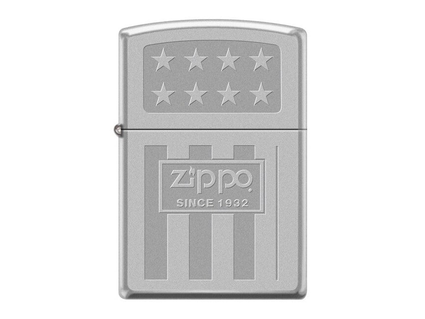 Zippo Since 1932 Stars бензинова запалка, Satin Chrome