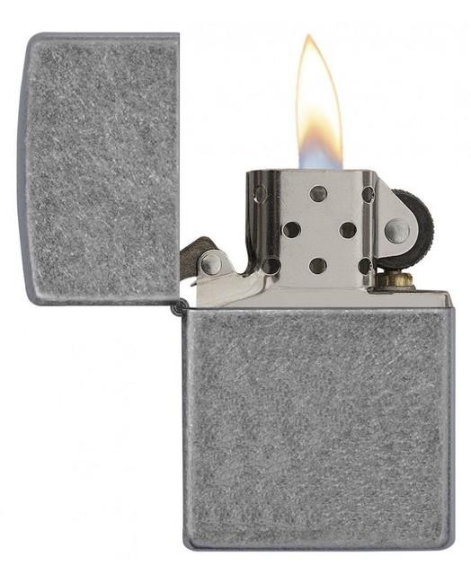 Zippo Antique бензинова запалка, сребристо-сивя