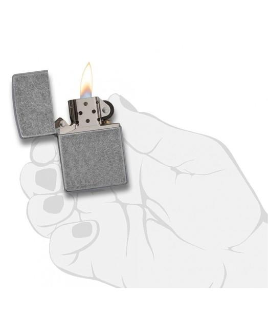 Zippo Antique бензинова запалка, сребристо-сивя