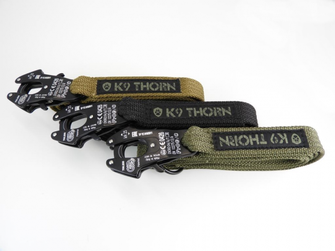 K9 Thorn Каишка с двойна дръжка и карабинер, черна, XL
 