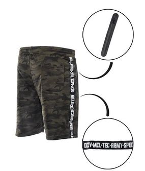 Mil-tec Training мъжки къси спортни панталони, горски камуфлаж