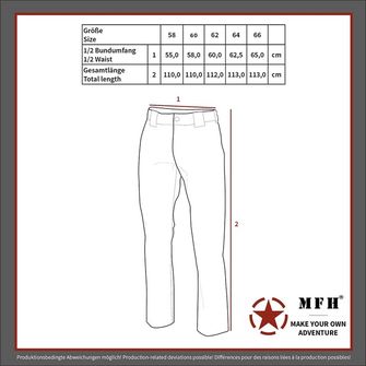 Полеви панталон MFH BW, по-големи размери, камуфлаж BW