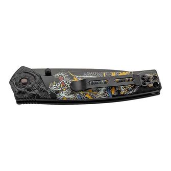 Едноръко джобно ножче Herbertz 9 см, алуминий, оцветен азиатски дракон