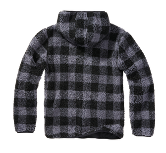 Пуловер от полар Brandit Teddyfleece Worker, черен/сив