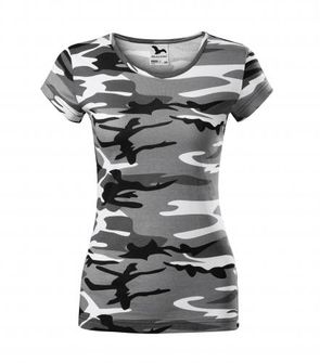 Malfini Camouflage дамска камуфлажна тениска, сива, 150г/м2