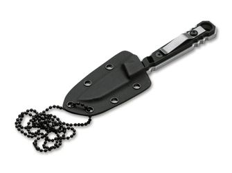 Нож за врата Böker с верижка и ножница, 5,8 cm, черен