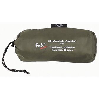 Пътническа кърпа Fox Outdoor, &quot;Quickdry&quot;, микрофибър, цвят OD green, приблизително 130 x 80 cm