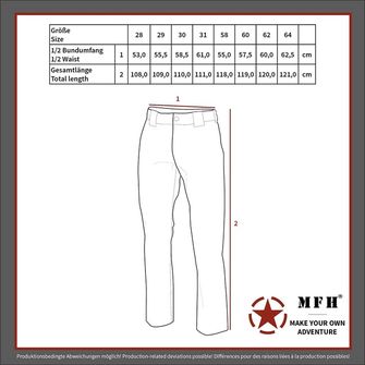 MFH BW Панталони от молескин с изолирана подплата, по-големи размери, цвят OD green