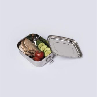 Mil-tec Кутия за храна, неръждаема стомана, 18 x 14 x 6,5 см