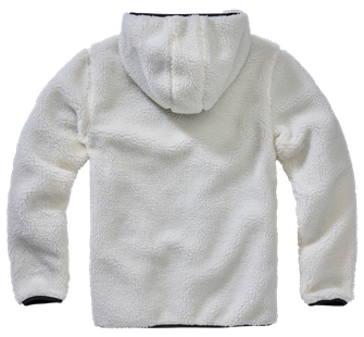 Пуловер от полар Brandit Teddyfleece Worker, бял