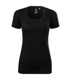 Malfini Merino Rise дамска тениска с къс ръкав, черна