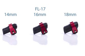 Warp ND - флип-лок механика FL-17 черна пластмаса/червен ALU лост/червена гайка, за диаметър 14 мм