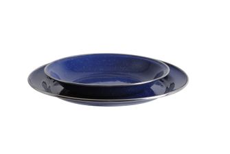 Origin Outdoors Емайлирана чиния синя с дълбочина 20 cm