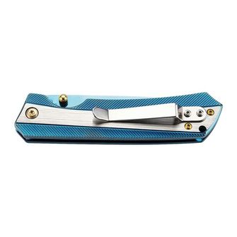 Едноръко джобно ножче Herbertz 9 см, неръждаема стомана, титаниево покритие, синьо-златно