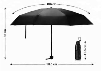 Origin Outdoors Компактен чадър Nano Nano Black