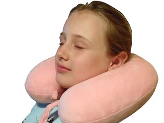 BasicNature Детска възглавница за врат Pink
