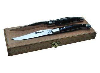 Laguiole DUB125 комплект от 2 ножа за пържоли с рогова дръжка