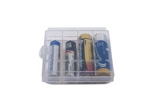 BasicNature Кутия за батерии за 4 батерии прозрачна