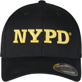 Brandit NYPD 3D лого Flexfit шапка, черна