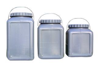 BasicNature Контейнер за течности с широко гърло, сив, 20 л, квадратен