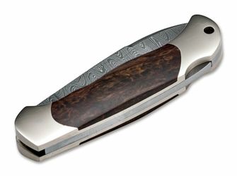 Джобно ножче Böker Junior Scout Spearpoint Curly Birch 7 см, дамаск, къдрава бреза