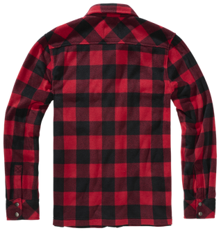 Брандит Джеф Флийс риза с дълъг ръкав, червено/черно