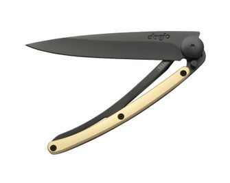 Нож за затваряне Deejo GOLD black 23kt жълто злато