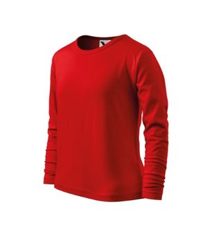 Malfini Fit-T LS детска тениска с дълъг ръкав, червена