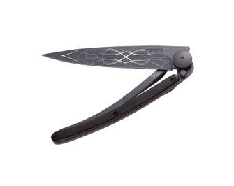 Нож за затваряне Deejo Татуировка черно абаносово дърво Infinity