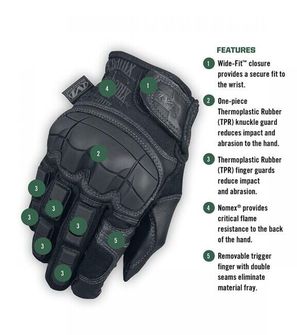 Mechanix Breacher Nomex® Тактически ръкавици, черни