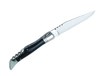 Джобен нож Laguiole DUB041, острие 11 см, стомана 440, дръжка черен рог